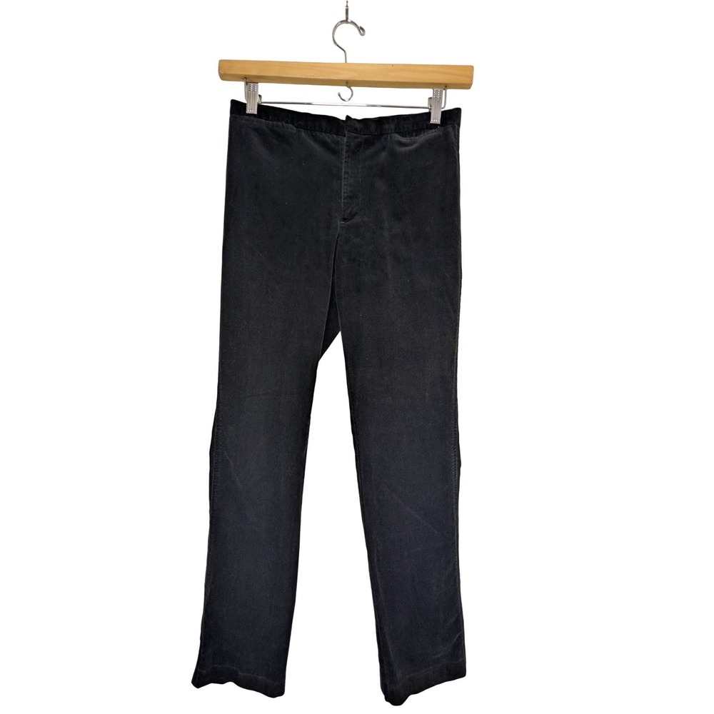 Ralph Lauren Sport Black Corduroy Straight Leg Pants Womens Cotton Stretch